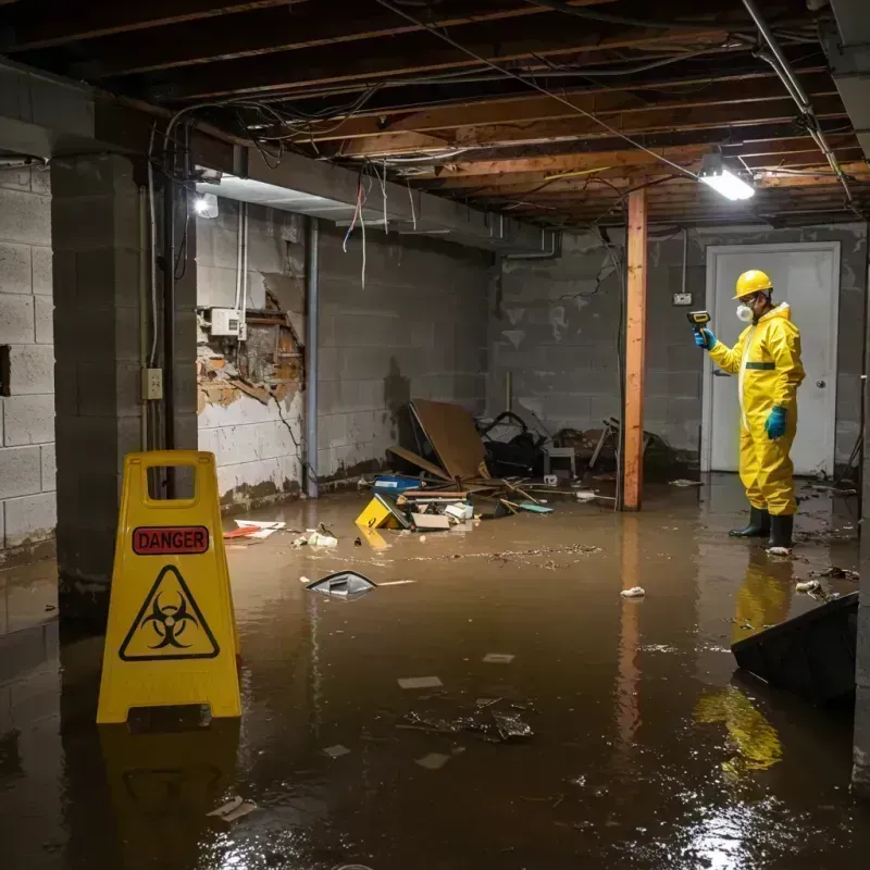 Flooded Basement Electrical Hazard in Fords Prairie, WA Property